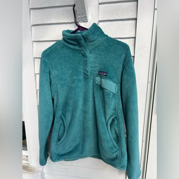 Patagonia re-tool half-snap pullover size large teal color - Picture 2 of 5